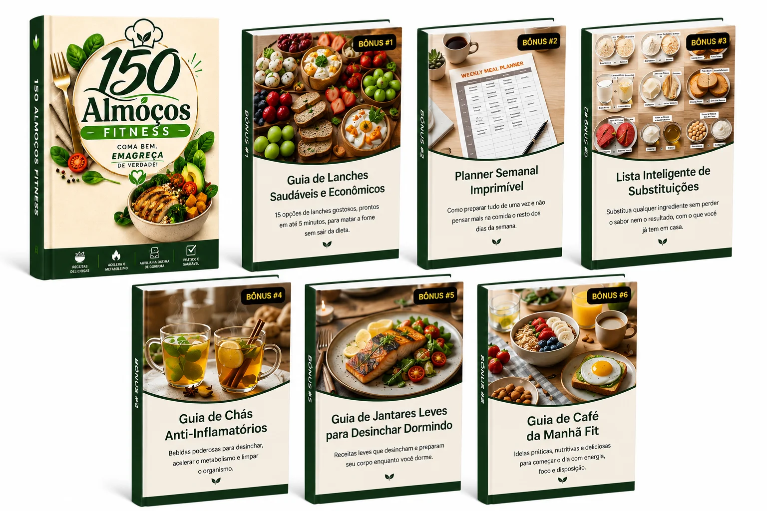 150 Almoços Fitness com 6 bônus exclusivos